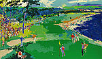 18th at Pebble Beach by LeRoy Neiman