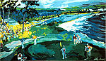 18th at Pebble Beach,&nbsp;(Tapestry) by LeRoy Neiman