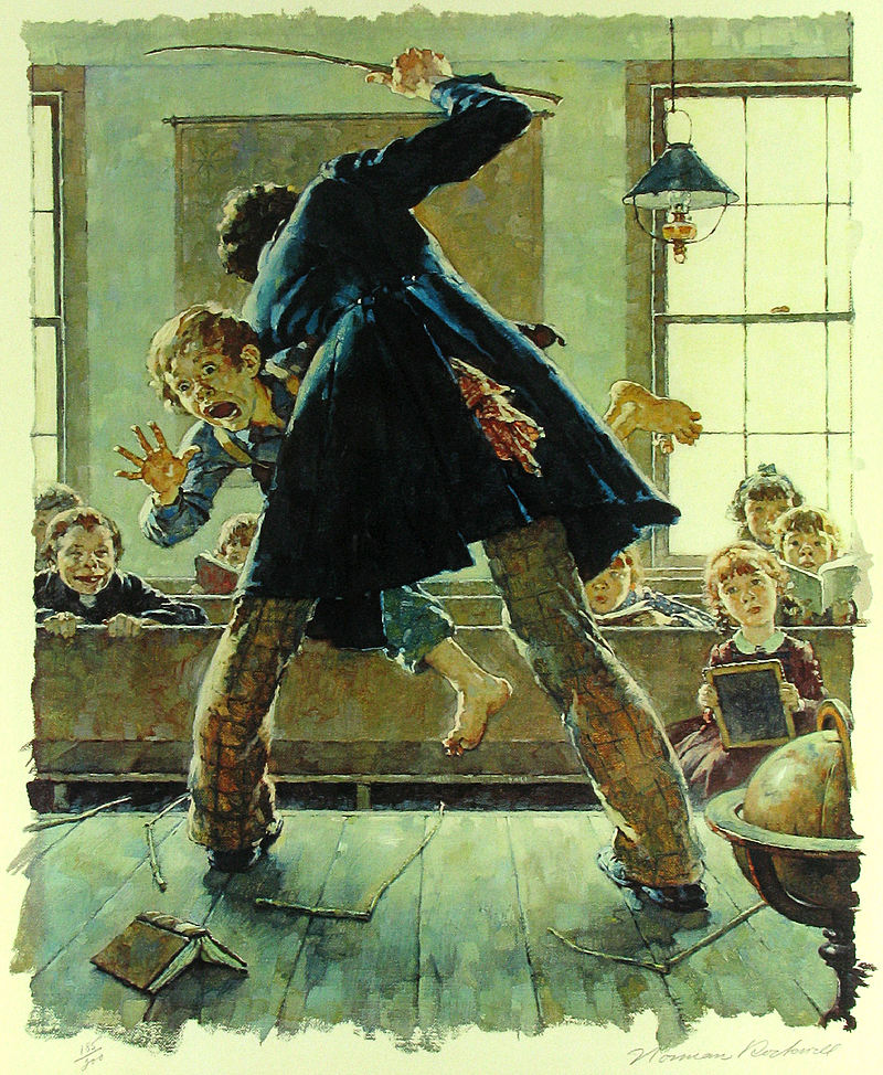 Norman Rockwell Spanking Collotype Color Lithograph On Paper Limited Edition