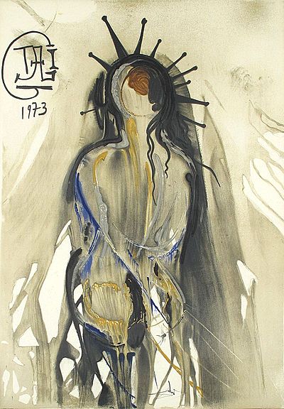 Salvador Dali, New York Christ, Lithograph on Paper, Limited Edition