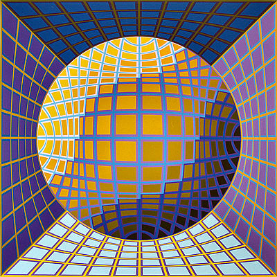 Victor Vasarely, Dauve, Serigraph on Paper, Limited Edition